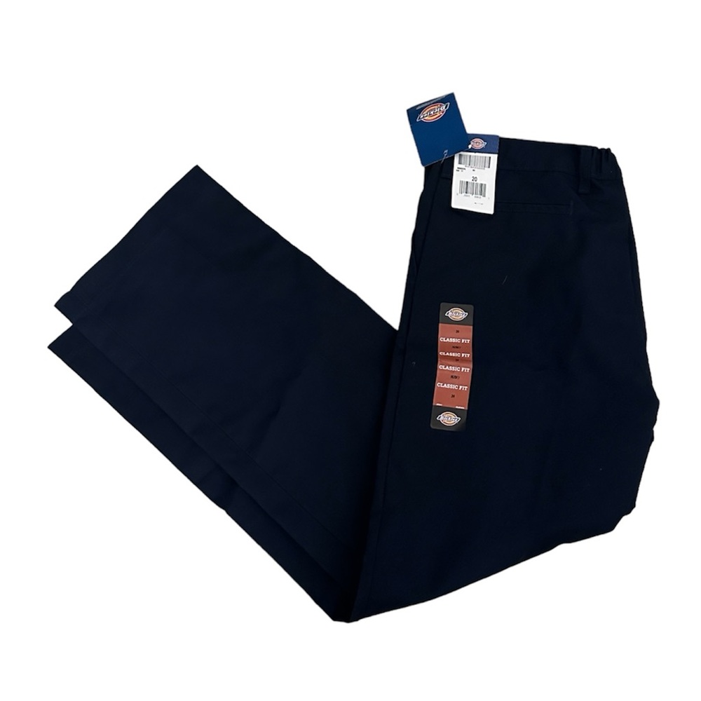Dickies Husky Boys Pants Blue Navy Classic Fit NEW